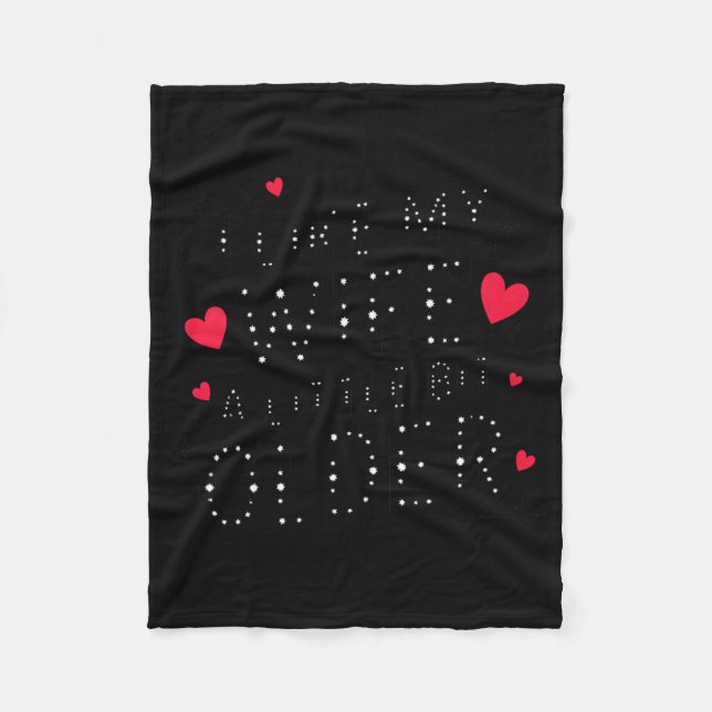 Mens I Like My Wife A Little Bit Older Premium Tri Fleece Blanket (Front)