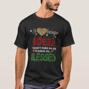 Mens I Love Being Lolli Christmas Red Caro T-Shirt