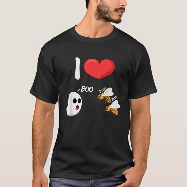 Mens I Love Boo Bees Funny Adult Humour T-Shirt (Front)