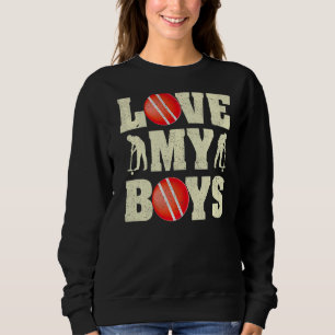 Mens I Love My Boys Croquet  Father's Day Croquet  Sweatshirt
