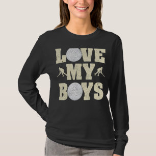 Mens I Love My Boys Hockey Father's Day Hockey Da T-Shirt