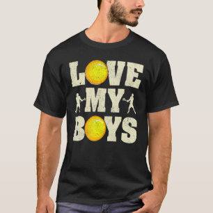 Mens I Love My Boys Lacrosse  Father's Day Lacross T-Shirt