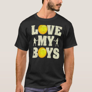 Mens I Love My Boys Lacrosse  Father's Day Lacross T-Shirt
