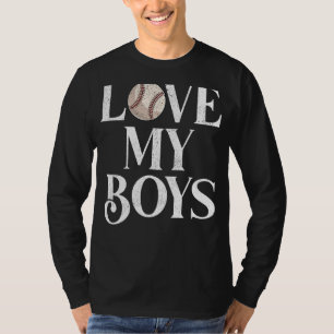 Mens I Love My Boys Softball  Softball Dad Father' T-Shirt