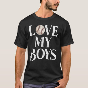 Mens I Love My Boys Softball Softball Dad Father' T-Shirt