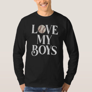 Mens I Love My Boys Softball Softball Dad Father' T-Shirt