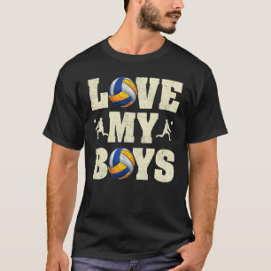 Mens I Love My Boys Volleyball Father's Day Volle T-Shirt
