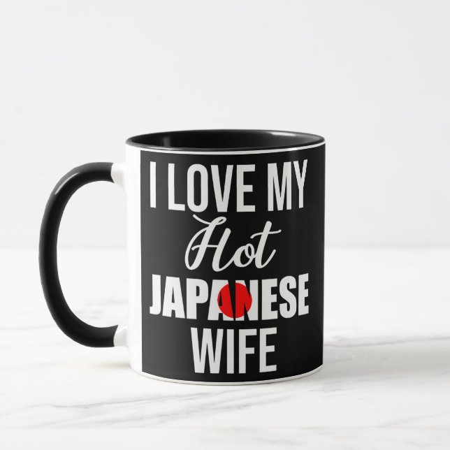 Mens I Love My Hot Japanese Wife Valentines Day  Mug (Left)