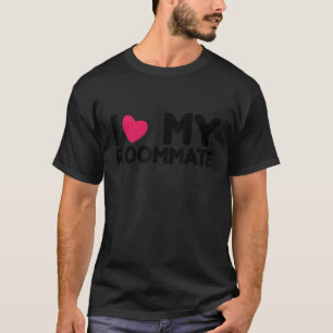 Mens I Love My Roommate I Heart My Roommate  Famil T-Shirt