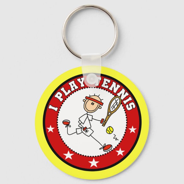 Mens I Play Tennis Tshirts and Gifts Key Ring (Front)