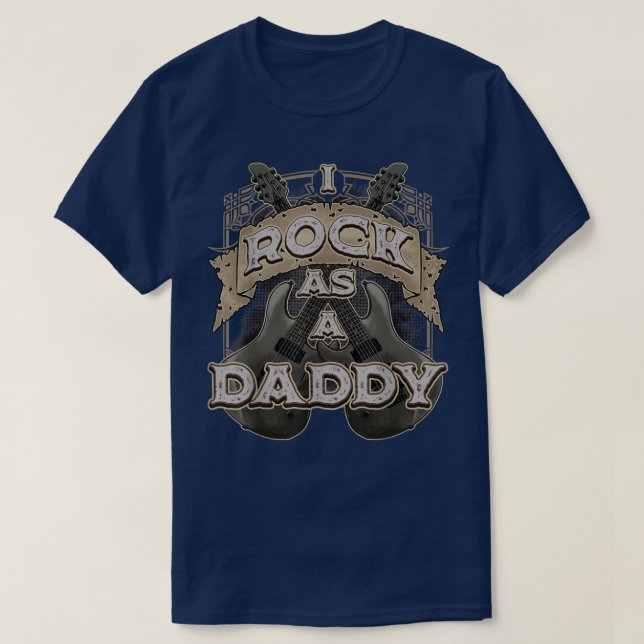 Mens I Rock As A Daddy Guitar Music Festival for D T-Shirt (Design Front)
