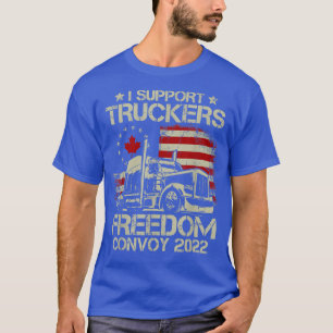 Mens I Support Truckers Freedom Convoy 2022 Canadi T-Shirt