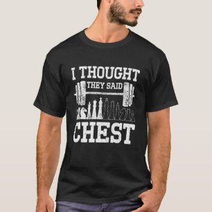 Mens I Thought They Said Chest Chess Club Chess Pl T-Shirt