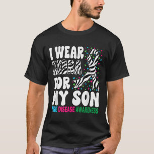 Mens I Wear Zebra For My Son Rare Disease Awarenes T-Shirt