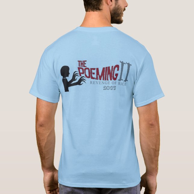 men's "i write creepy poems" shirt (Back)