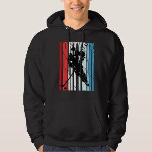 Mens Ice Hockey 46th Birthday Player Motivational  Hoodie
