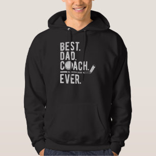 Mens Ice Hockey Best Dad Coach Ever Daddy Hoodie