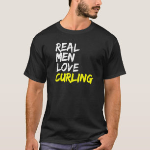 Mens Ice Stock Sport Men's Curling Team Men Love C T-Shirt