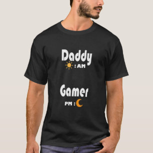 Mens Idea For Gamer Dads Daddy By Day Gamer By N T-Shirt