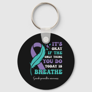 Mens If The Only Thing Do Is Breathe Performance Key Ring