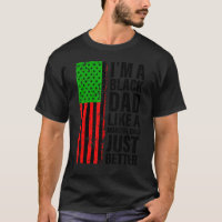 Mens I'm A Black Dad Afro American Pan African Fla