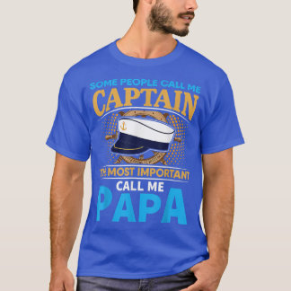 Mens Im A Boating Papa For Grandpa Funny Boat  T-Shirt