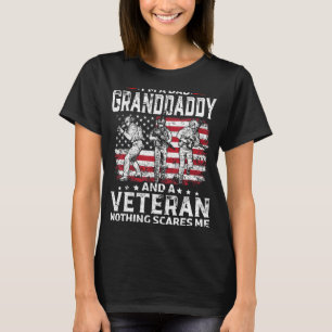 Mens I'm A Dad Granddaddy Veteran Father's Day T-Shirt