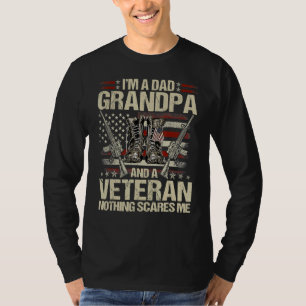 Mens I'm A Dad Grandpa And A Veteran Father's Day T-Shirt