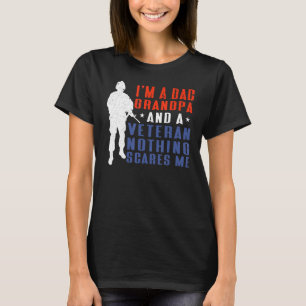 Mens I'm A Dad Grandpa And A Veteran Proud Father T-Shirt
