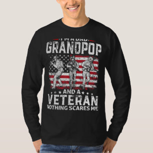 Mens I'm A Dad Grandpop Veteran Father's Day T-Shirt