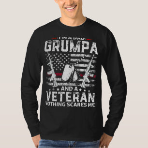 Mens I'm A Dad Grumpa T- Veteran Father's Day T-Shirt
