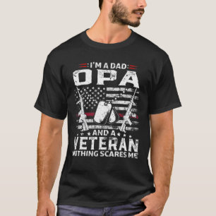 Mens I'm A Dad Opa Veteran Father's Day T-Shirt