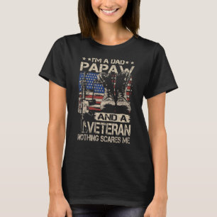 Mens I'm A Dad Papaw And A Veteran  Papaw Father's T-Shirt