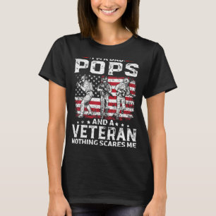 Mens I'm A Dad Pops  Veteran Father's Day T-Shirt