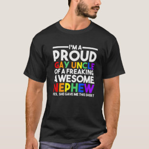Mens I'm A Proud Gay Uncle Gay Pride T-Shirt