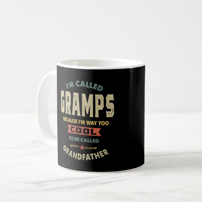 Mens I'm Called Gramps Cool Grandpa Gift Coffee Mug (Front Left)