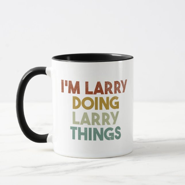 Mens I'm Larry Doing Larry Things Funny First Name Mug (Left)