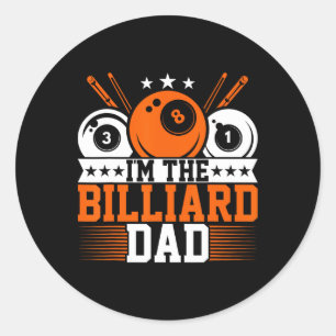 Mens Im The Billiard Dad - Funny Pool Dad Snooker  Classic Round Sticker