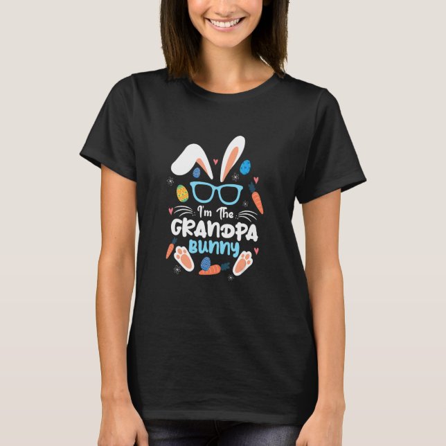 Mens I'm The Grandpa Bunny Cute Easter Bunny Ear W T-Shirt (Front)
