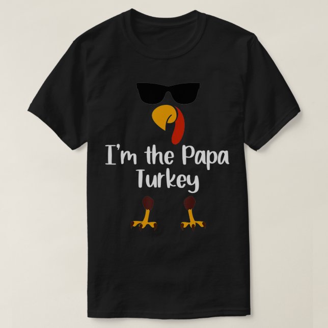 Mens I'm the Papa Turkey Thanksgiving Day Gift Fat T-Shirt (Design Front)