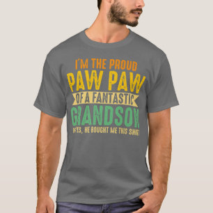 Mens I'm the proud paw paw grandson grandpa  T-Shirt
