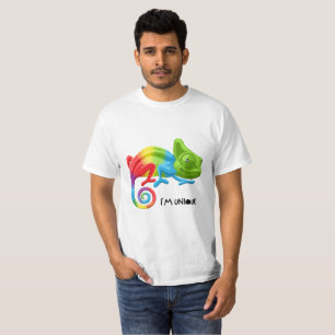 Men's I'm Unique Chameleon Tee - Bold Rainbow 
