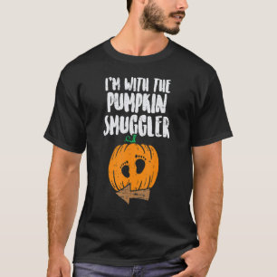 Mens Im With The Pumpkin Smuggler Halloween Pregna T-Shirt