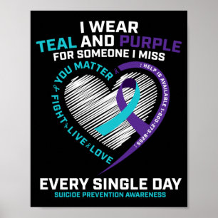 Mens In Loving Memory Shirts Suicide Prevention Poster