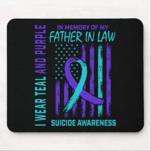 Mens In Memory Of Father In Law Suicide Awareness Mouse Mat