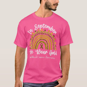 Mens In September We Wear Gold Childhood Cancer Aw T-Shirt
