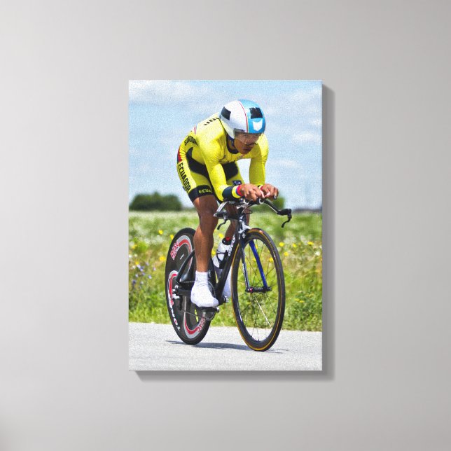 Mens Individual Time Trial No 3 Canvas Print (Front)