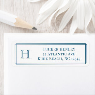 Men's Initial Navy Blue Office Stationery