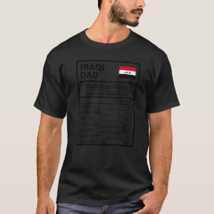 Mens Iraqi Dad Nutrition Facts Father's Day Nation T-Shirt