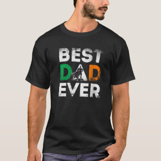Mens Irish Dad Ireland Father Superhero Hero Premi T-Shirt